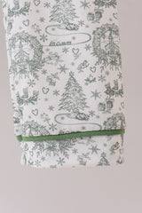 Green christmas tree print pajama set