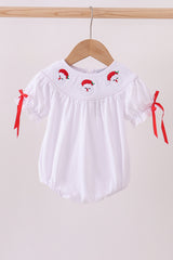 White santa claus smocked bubble