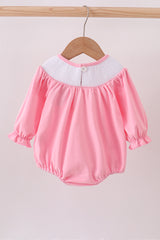 Pink christmas tree smocked bubble