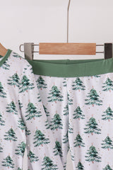 Green christmas tree bamboo pajama set