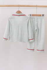 Sage gingham pajama set
