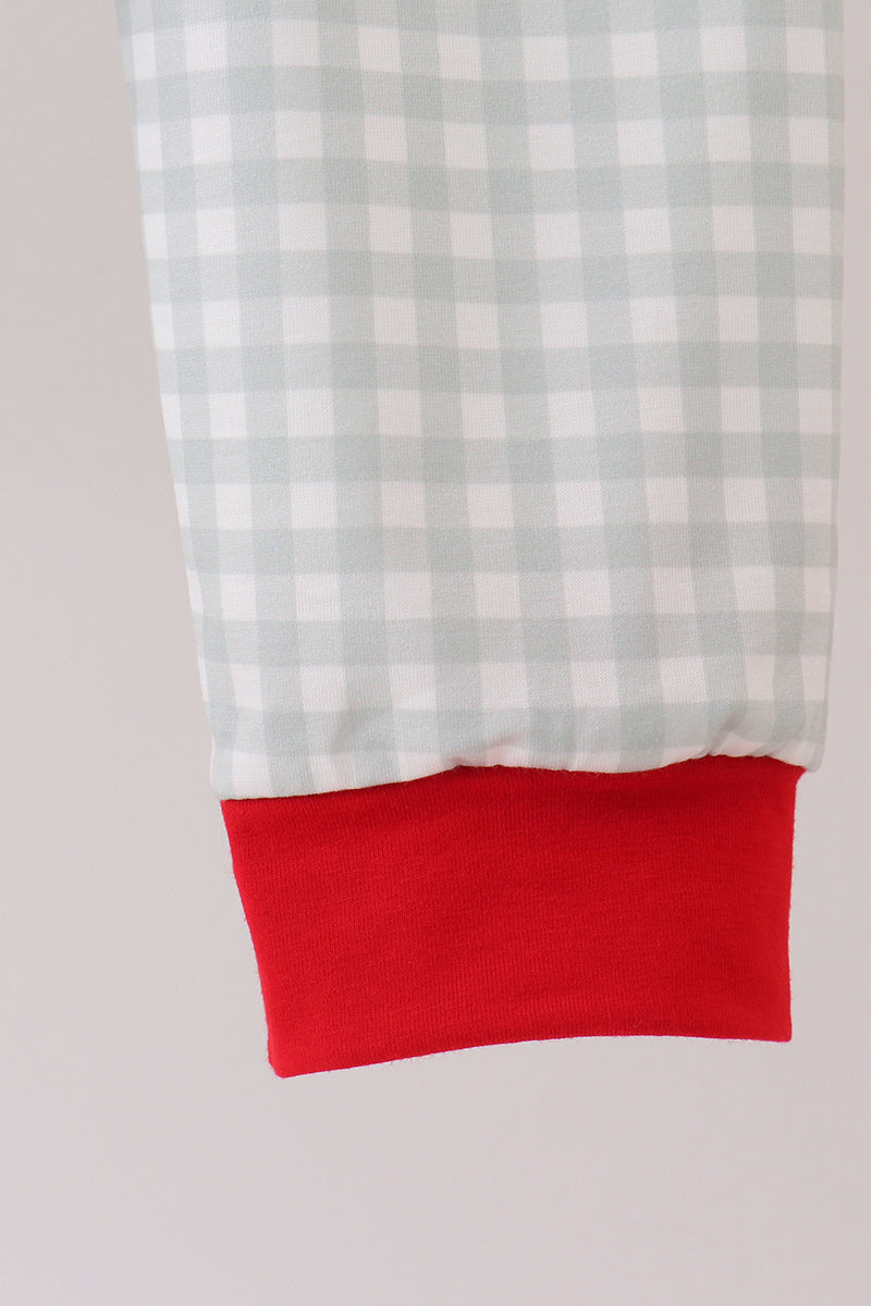Sage gingham pajama set