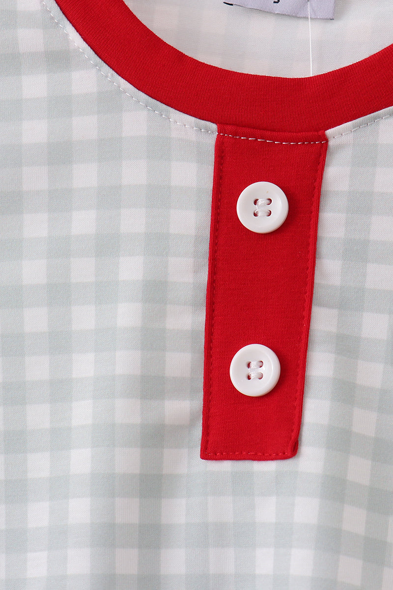 Sage gingham pajama set