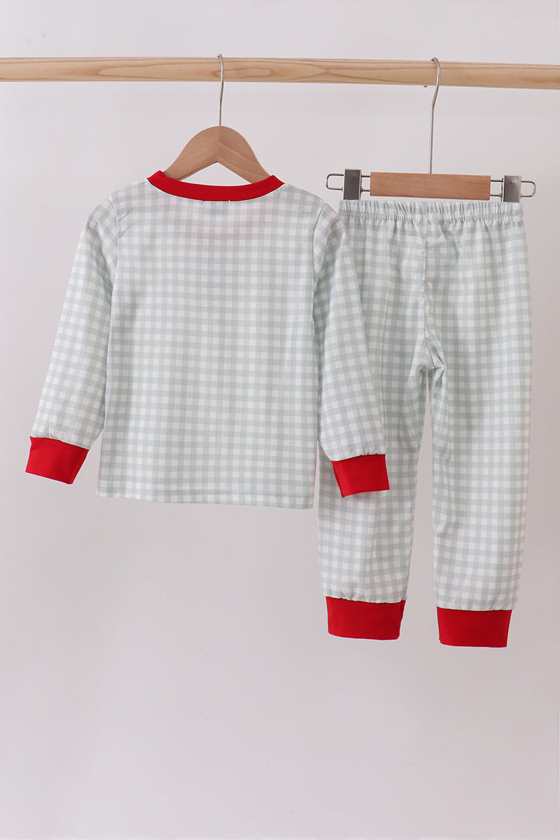Sage gingham pajama set