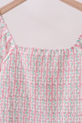 Floral tulip smocked mom dress