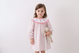 Floral tulip smocked ruffle dress