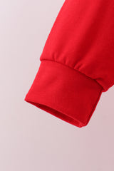 Red bow applique mom&me top