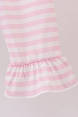 Blue truck heart applique ruffle pants set