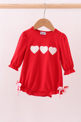 Red bow applique bubble