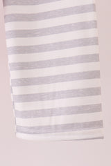 Red construction embroidery stripe pants set