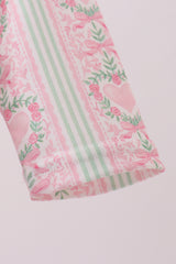 Pink bow floral bubble