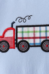 Blue truck applique romper