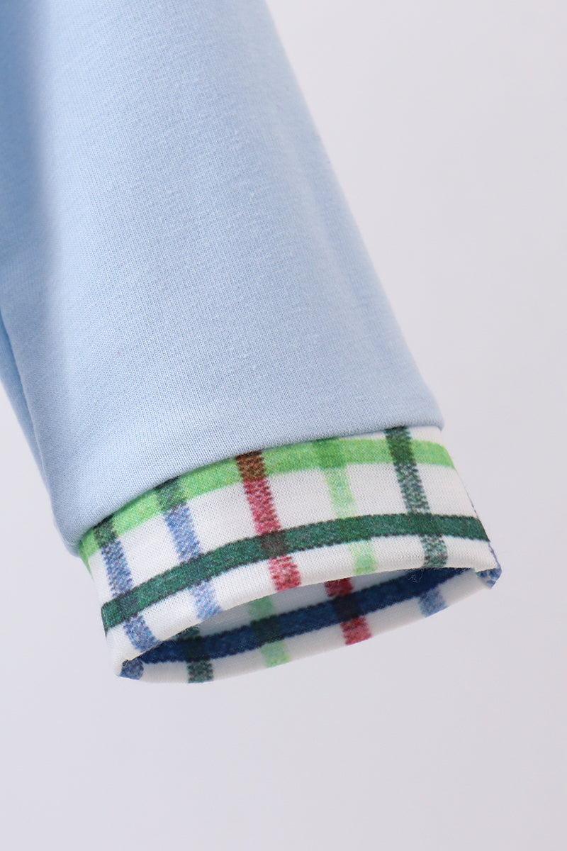 Blue truck applique romper