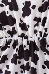 Black cow bow jumpsuit