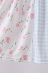 Blue floral pants set