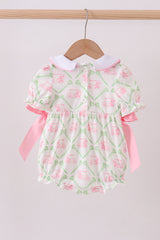 Green golf cart embroidery bubble