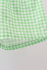 Blue clover embroidery shorts set