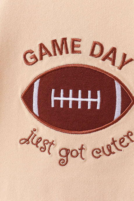 Game day football applique bloomer set