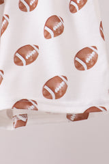 Game day football applique shorts set