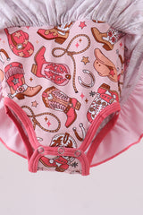 Pink cowgirl bamboo bubble