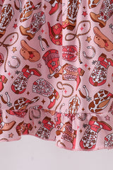 Pink cowgirl bamboo dress