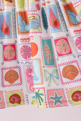 Pink enjoy beach ruffle shorts set