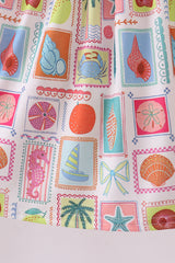 Pink enjoy beach smocked mom&me dress