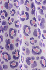 Purple leopard butterfly smocked dress