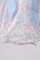 Blue starfish shell ruffle bubble