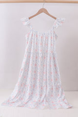 Blue starfish shell tiered women dress