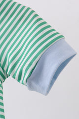 Green stripe clover golf cart applique bubble