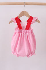 Pink strawberry swiss dot bubble