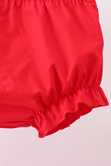 Pink strawberry swiss dot bloomer set