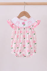 Pink bow hydrangea smocked bubble