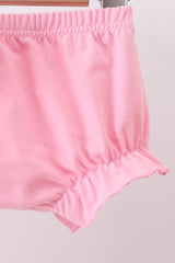 Pink bow hydrangea smocked bloomer set