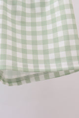 Blue Jesus loves me embroidery shorts set