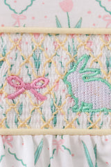 Bunny bow smocked dress