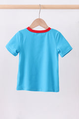 Blue Dr. Seuss smocked top