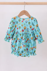 Mint Dr. Seuss smocked bow bubble