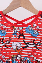Red Dr. Seuss bamboo dress