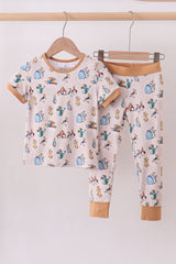 Brown bunny bamboo pants set