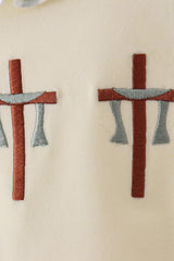 Green cross embroidery ruffle bubble