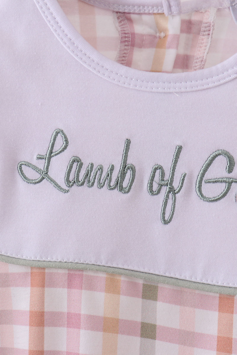 Lawb of god applique plaid bubble