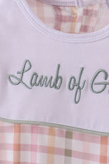 Lawb of god applique plaid bubble