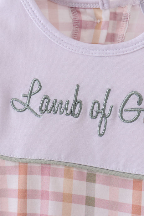 Lawb of god applique plaid bubble