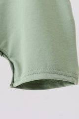 Green camoflage cross applique romper