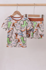Dinosaur bamboo pajama set