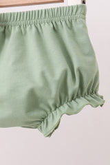 Bunny embroidery ruffle bloomer set