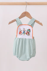 Bunny embroidery gingham bubble