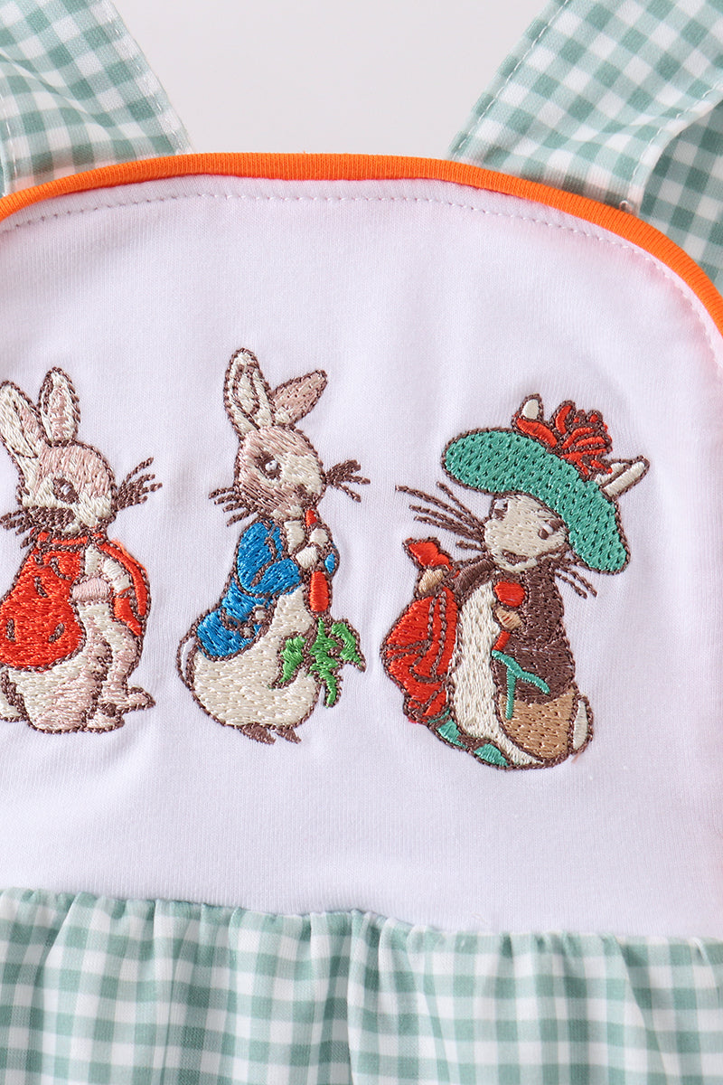 Bunny embroidery gingham bubble